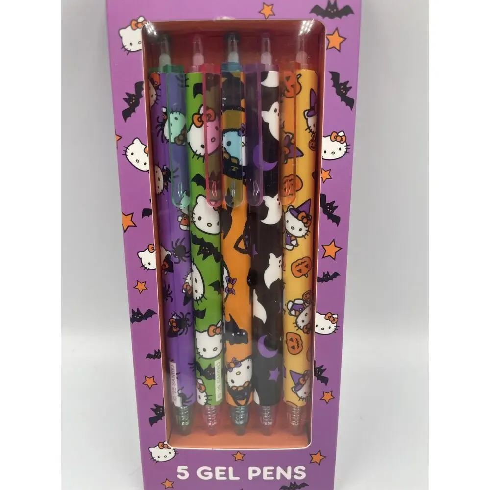 Hello Kitty Halloween Bats Gel Pens Set VHTF NEW - Fast Shipping!